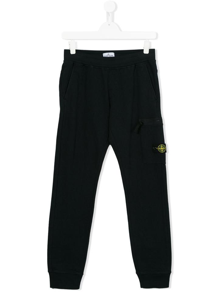 Stone Island Kids Classic Sweatpants, Boy's, Size: 10 Yrs, Blue