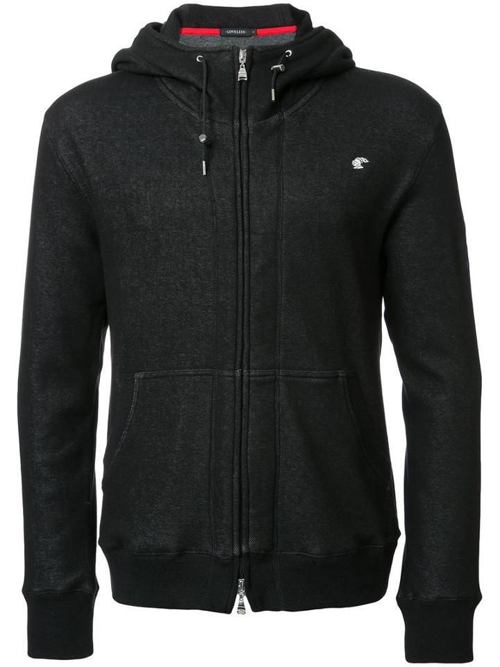 Loveless Embroidered Skull Hooded Jacket, Men's, Size: 1, Black, Polyester