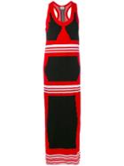 Laneus - Shift Maxi Dress - Women - Cotton/polyamide - Xs, Red, Cotton/polyamide