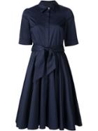 Badgley Mischka Tie Waist Shirt Dress