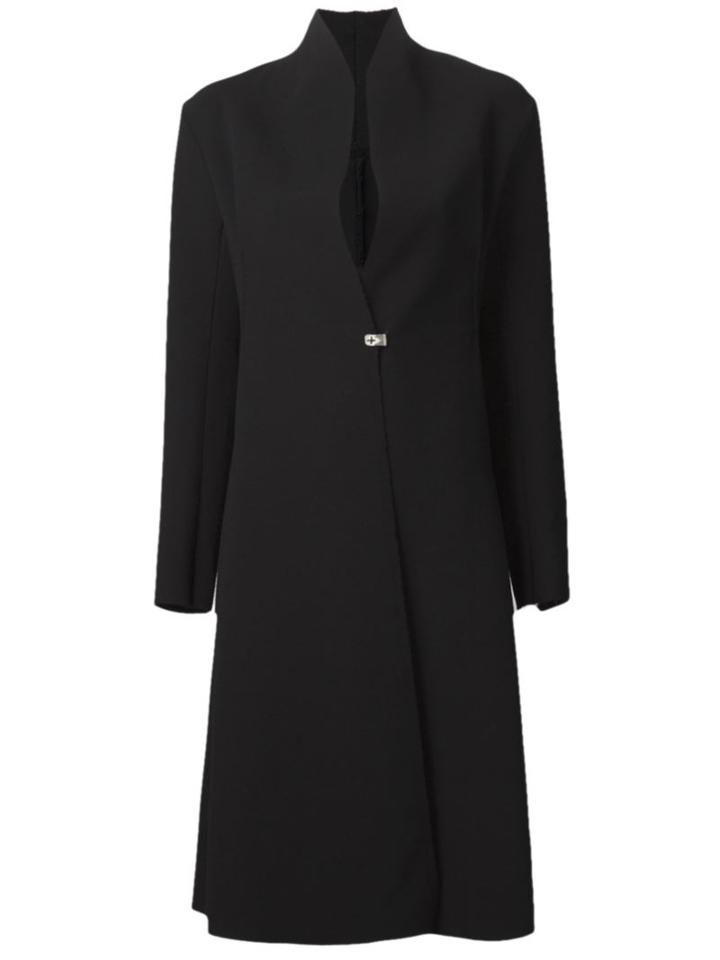 Ma+ High Neck Coat, Women's, Size: 48, Black, Spandex/elastane/wool