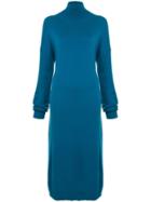 Tibi Tie Back Knit Long Dress - Green