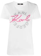 Karl Lagerfeld Contrast Logo T-shirt - White