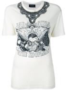 The Kooples Embellished T-shirt, Women's, Size: 1, Nude/neutrals, Viscose/linen/flax