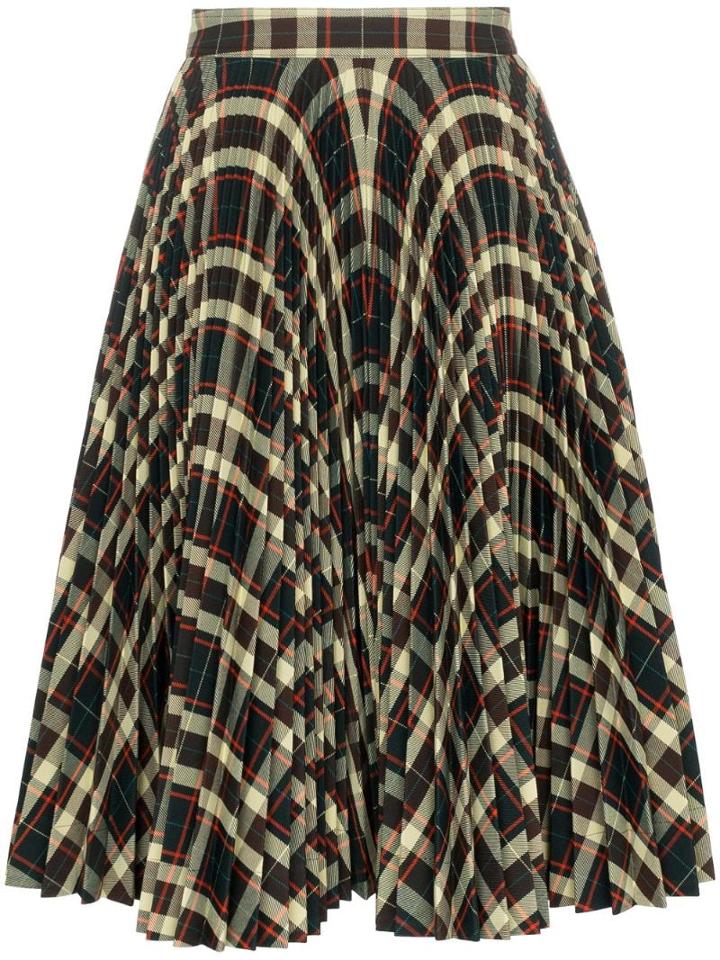 Calvin Klein 205w39nyc High Waisted Check Pleated Skirt - 234