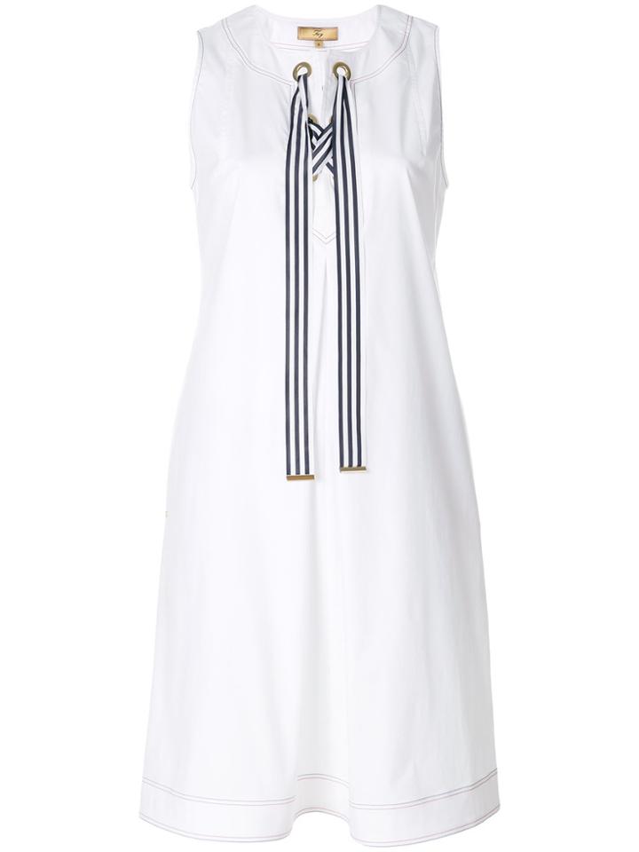 Fay Striped String Dress - White