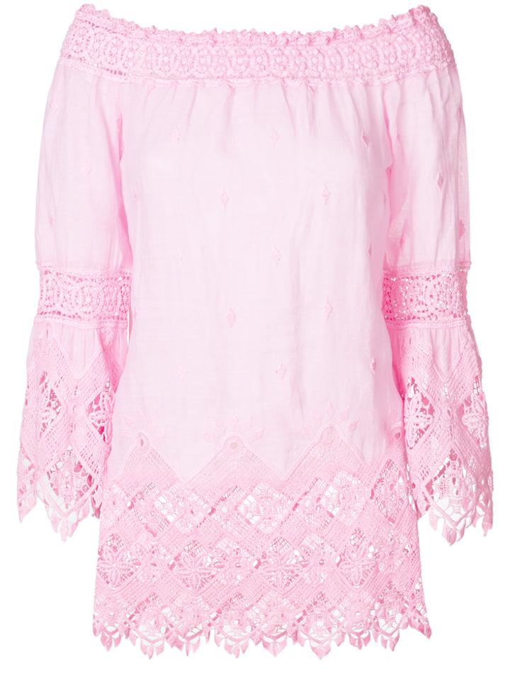 Temptation Positano Britania Blouse - Pink & Purple