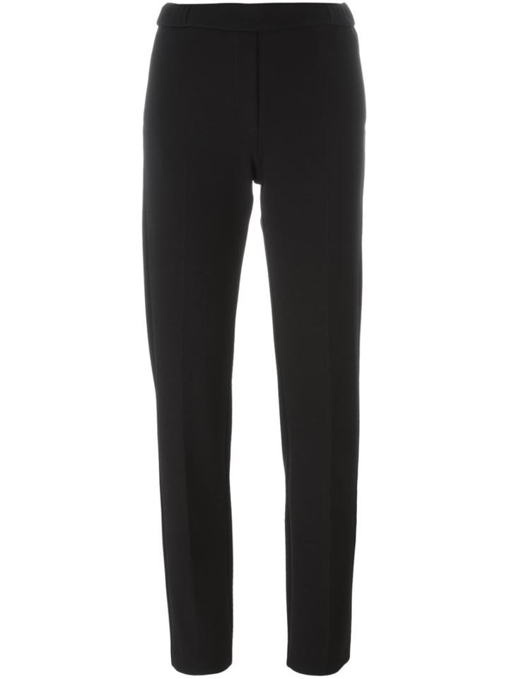 Mm6 Maison Margiela Tailored Cropped Trousers, Women's, Size: 44, Black, Polyester/spandex/elastane/cotton