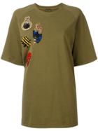 Mr & Mrs Italy Oversized Multipatch T-shirt - Green