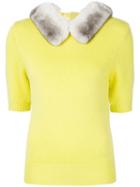 Carolina Herrera Orilag Fur Collar Sweater