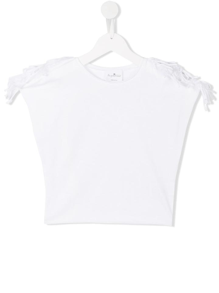 Le Petit Coco Tassel Sleeve Cropped T-shirt, Toddler Girl's, Size: 4 Yrs, Red