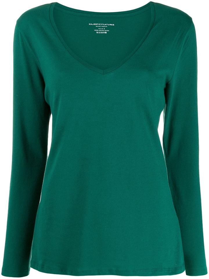 Majestic Filatures Brusa Knitted Top - Green