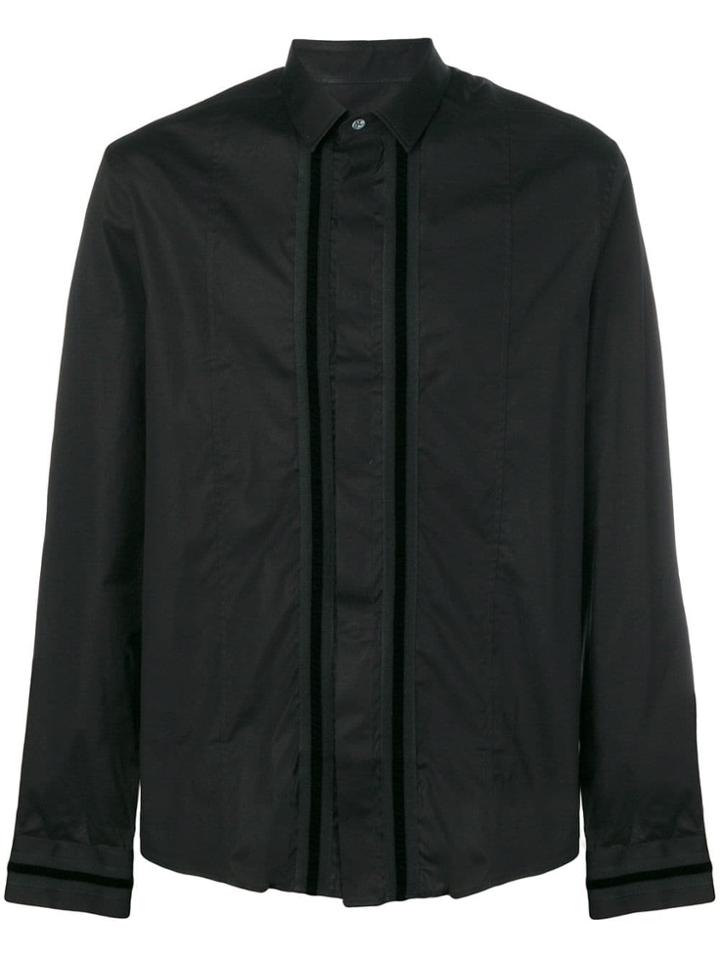 Les Hommes Double Ribbon Stripe Shirt - Black