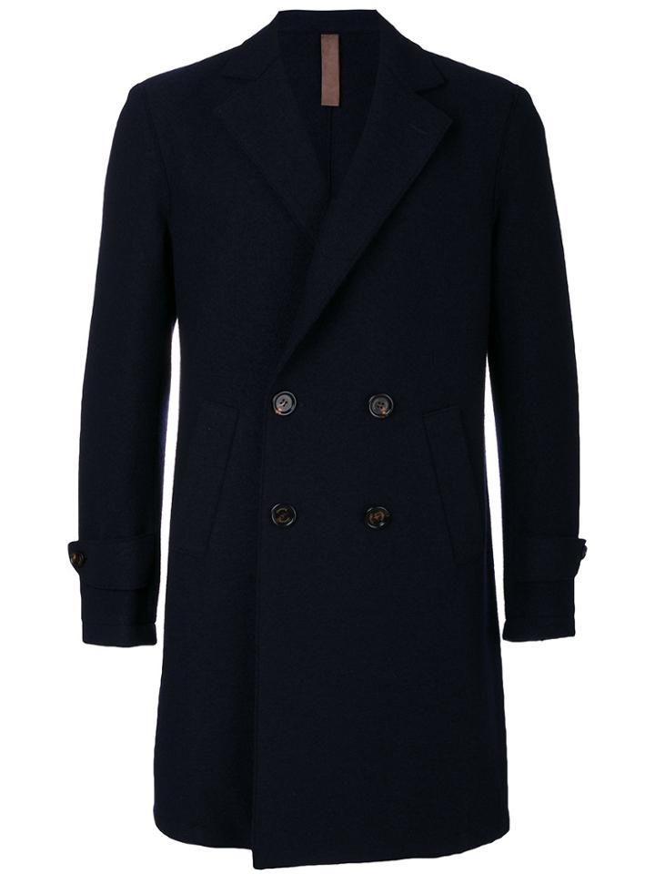 Eleventy Double-breasted Coat - Blue