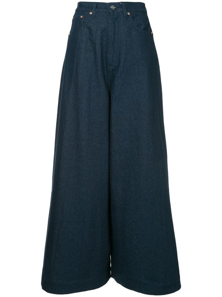 Solace London High-waist Palazzo Pants - Blue