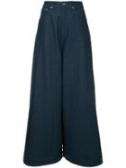 Solace London High-waist Palazzo Pants - Blue