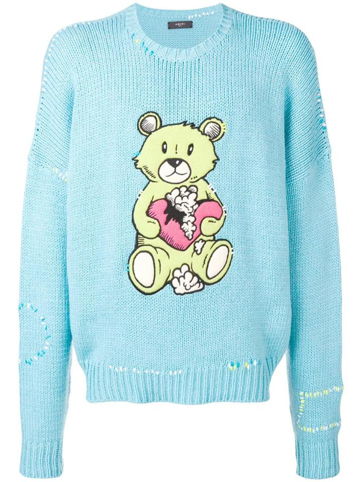 Amiri Cashmere Teddy Jumper - Blue