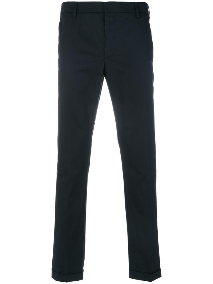 Prada Slim-fit Gabardine Trousers - Blue