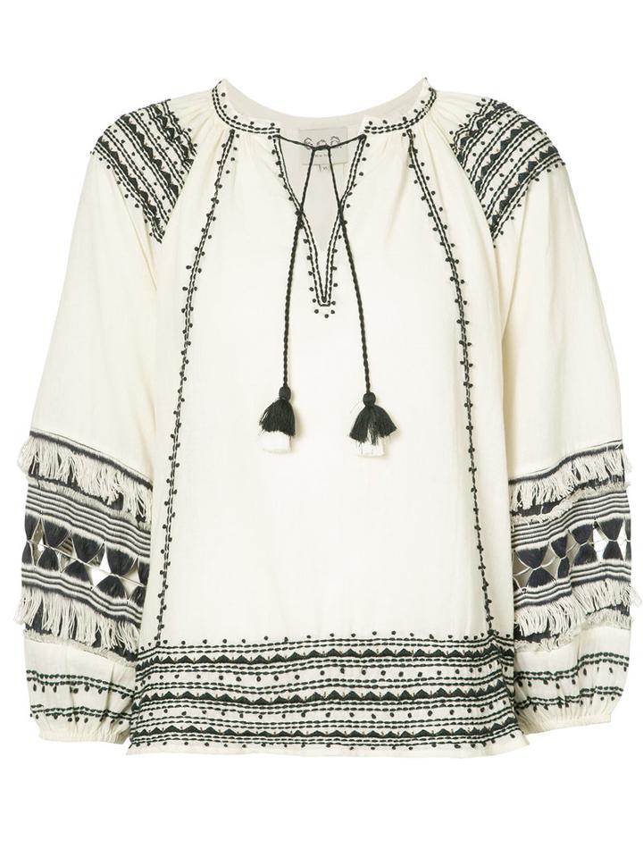 Sea - Guatemalan Blouse - Women - Cotton - S, Women's, White, Cotton