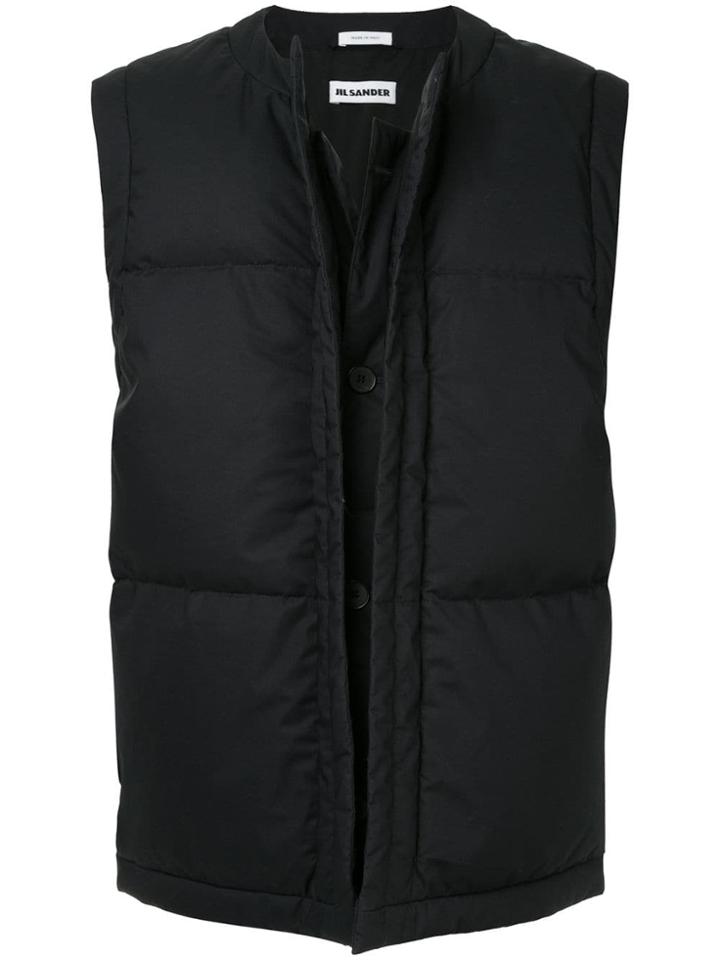 Jil Sander Padded Gilet - Blue