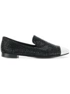 Giuseppe Zanotti Design Crystal Embellished Loafers - Black
