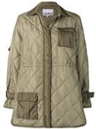 Ganni Aloe Quilted Coat - Green
