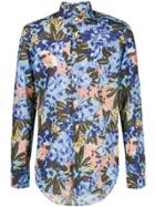 Dell'oglio Abstract Floral Print Shirt - Blue