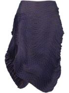 Issey Miyake Pleated Asymmetric Skirt - Pink & Purple