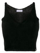 Chiara Ferragni Cropped Knit Top - Black