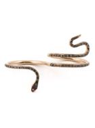 Ileana Makri Python Ring, Women's, Size: 6, Metallic, Diamond/18kt Rose Gold/ruby