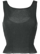 Comme Des Garçons Pre-owned 1997 Cropped Knitted Tank - Grey