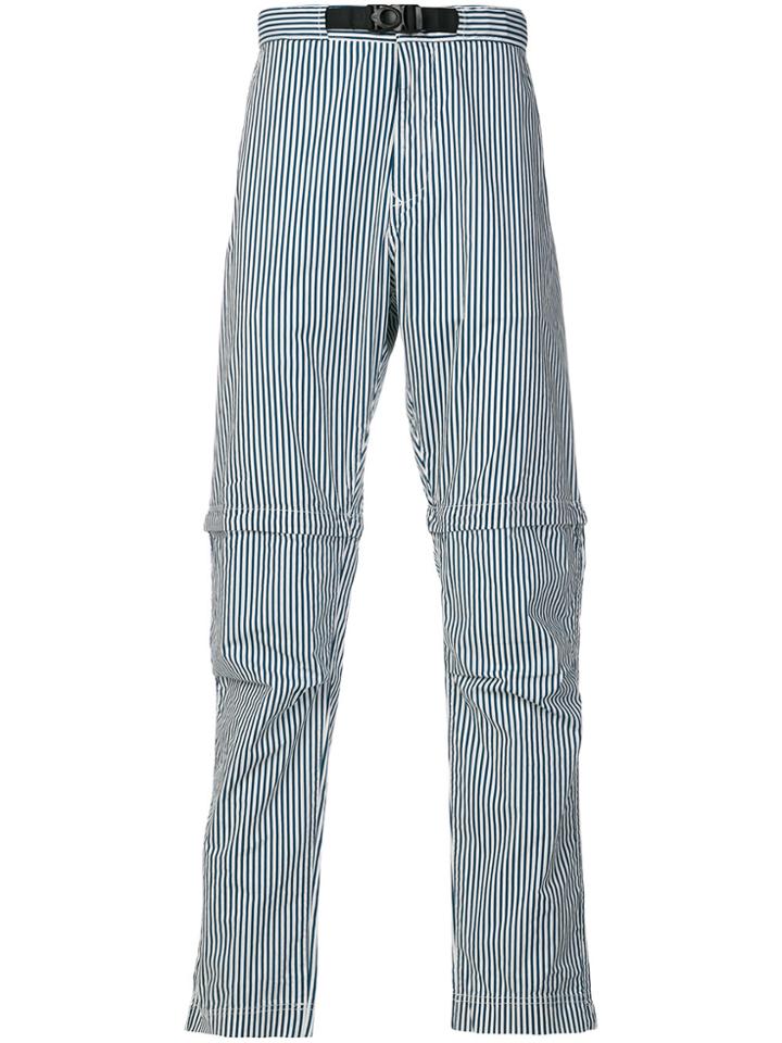 Stone Island Striped Straight Leg Trousers - Blue