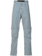 Stone Island Striped Straight Leg Trousers - Blue