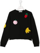 Stella Mccartney Kids Teen Fruit Badge Sweatshirt - Black