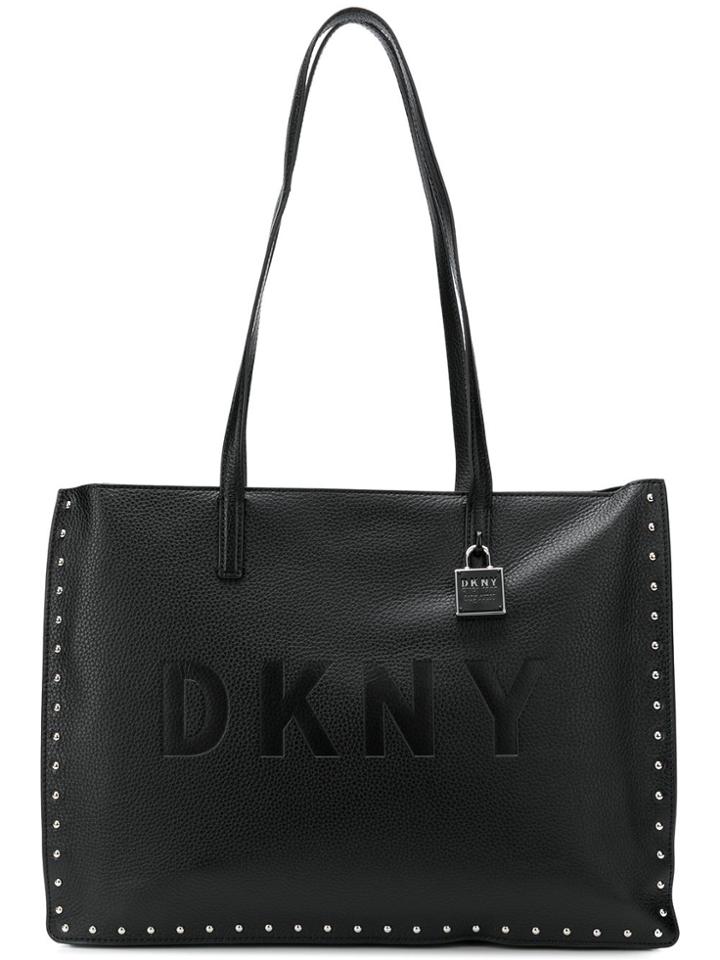 Dkny Dkny R83an666 Bbl Blk Black Leather/fur/exotic Skins->leather