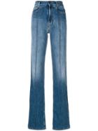 Maison Margiela Paneled Straight Leg Jeans - Blue