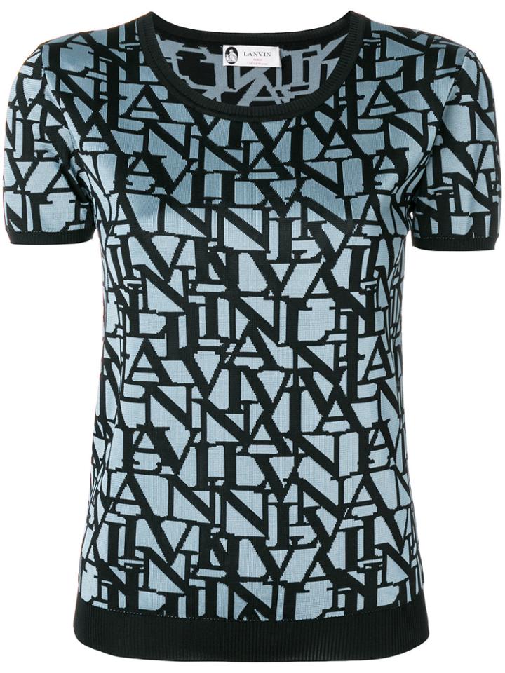 Lanvin Monogram Print Jumper - Blue