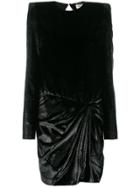 Saint Laurent Structured Shoulder Mini Dress - Black