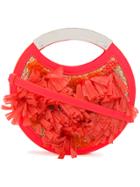 Delpozo Fringed Circular Bag - Yellow & Orange