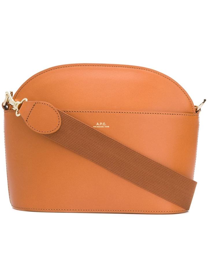 A.p.c. Zipped Shoulder Bag - Brown