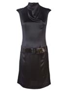 Paco Rabanne Vintage Belted Dress - Black