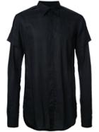 Julius Layered Sleeve Shirt, Men's, Size: 4, Black, Cotton