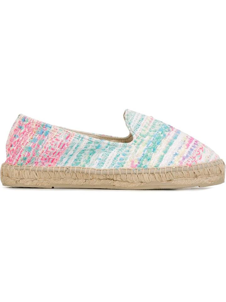 Manebi Tweed Espadrilles, Women's, Size: 41, Brown, Cotton/leather/straw/rubber