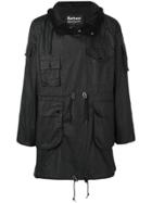 Barbour Drawstring Waist Hooded Coat - Black