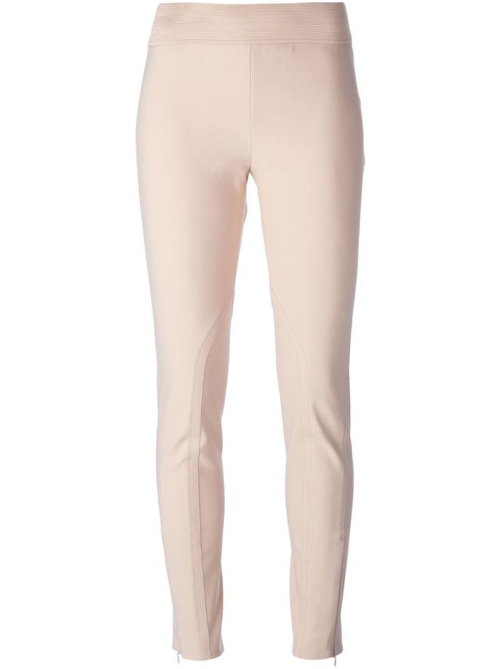 Stella Mccartney Zip Fastening Slim Trousers, Women's, Size: 44, Pink/purple, Cotton/elastodiene/polyamide/spandex/elastane