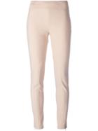Stella Mccartney Zip Fastening Slim Trousers, Women's, Size: 44, Pink/purple, Cotton/elastodiene/polyamide/spandex/elastane