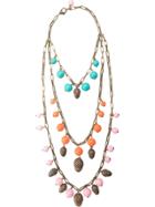 Carolina Herrera Acorn Motif Beaded Necklace - Metallic