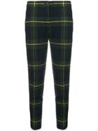Boutique Moschino Checked Skinny Trousers - Blue