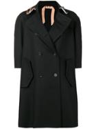 No21 Embellished Double-breasted Coat - Black