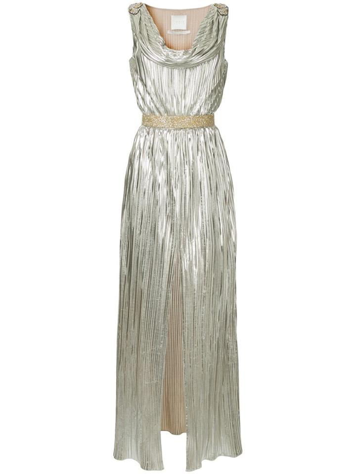 Ingie Paris Metallized Ruffled Dress - Metallic